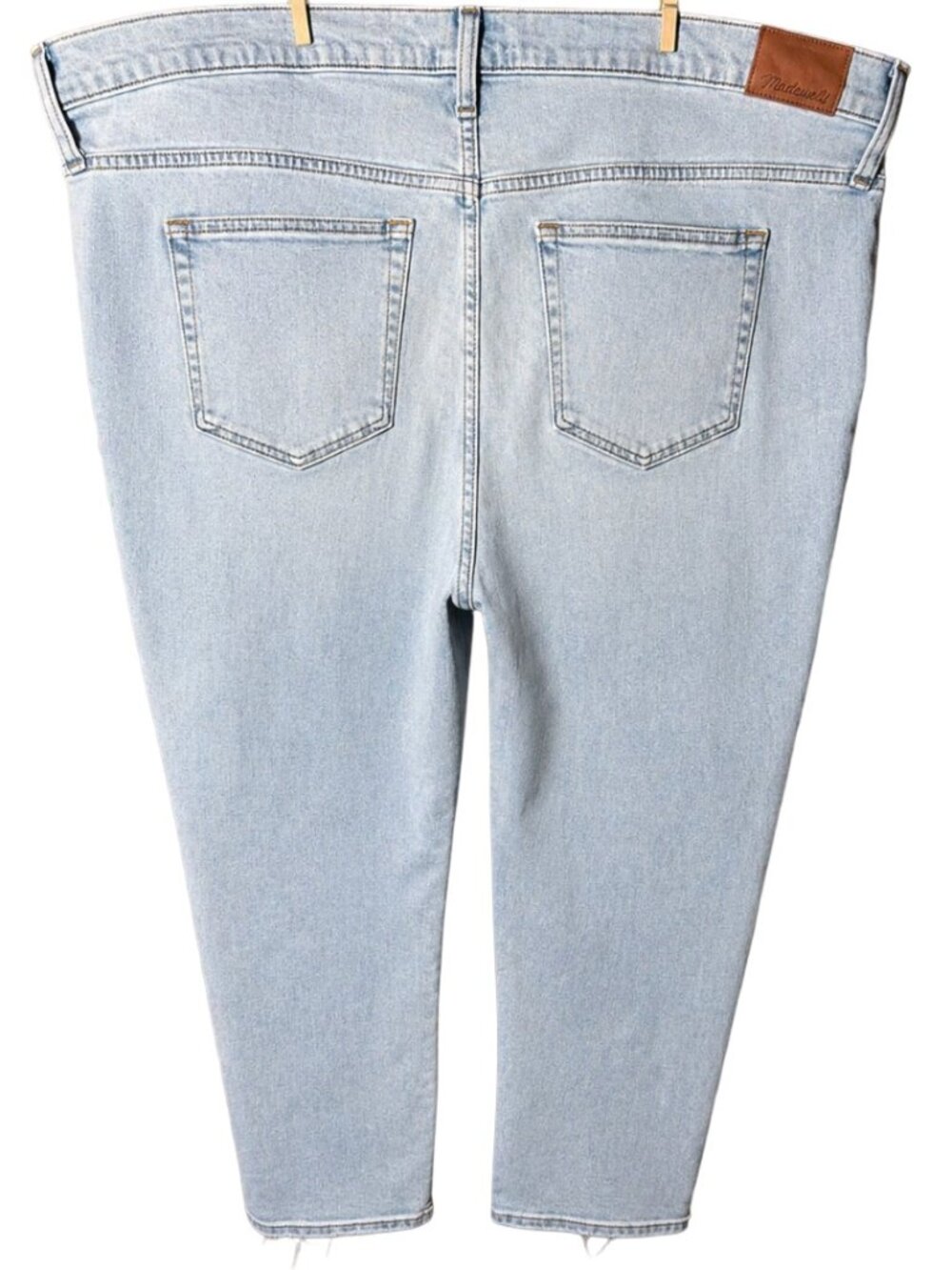 🎭 3/$20 Madewell High Rise Skinny Jeans 9” Light Wash Blue Womens 22W Plus Size - Picture 3 of 8